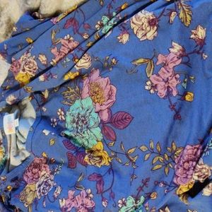 LuLaRoe Julia 3x blue with flowers